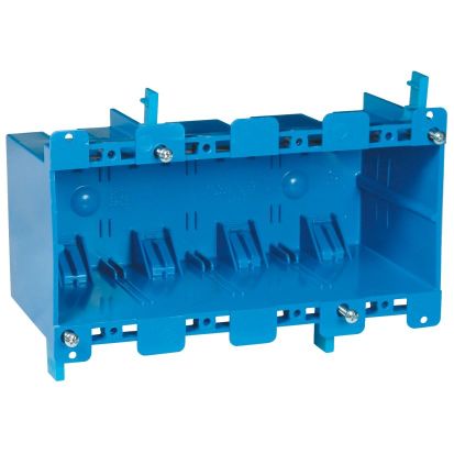 Thomas & Betts Carlon® B468R Non-Metallic Old Work Outlet Box, PVC, 71 cu-in Capacity, 4 Gangs
